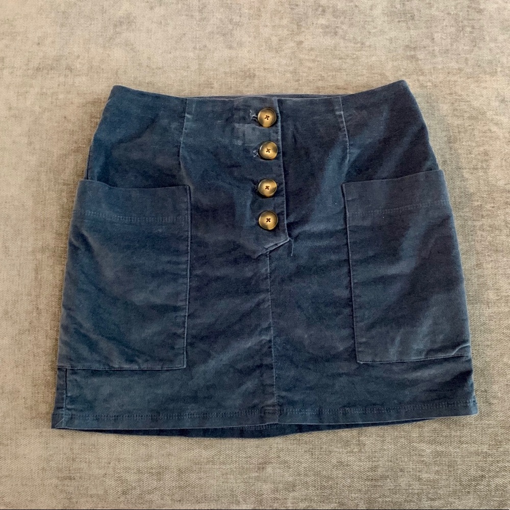 BDG Urban Outfitters Navy Blue Suede Skirt